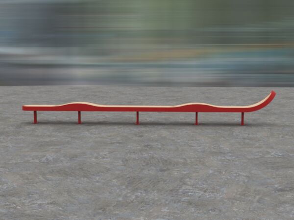 Illustrasjon av Hasans sittebenker "Hit og Dit" av arkitekt Mads Øien.