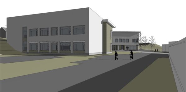 Illustrasjon av Engebråten skole.