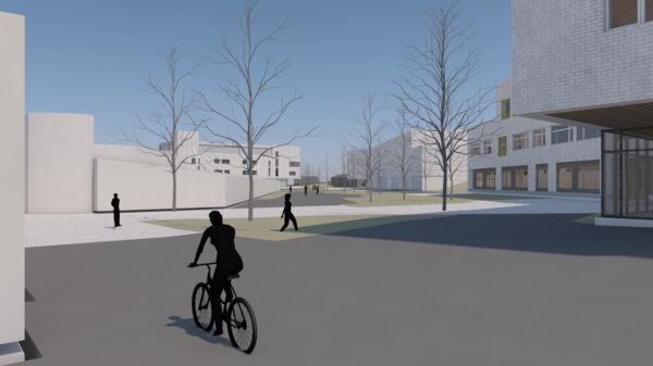 Illustrasjon av Engebråten skole.