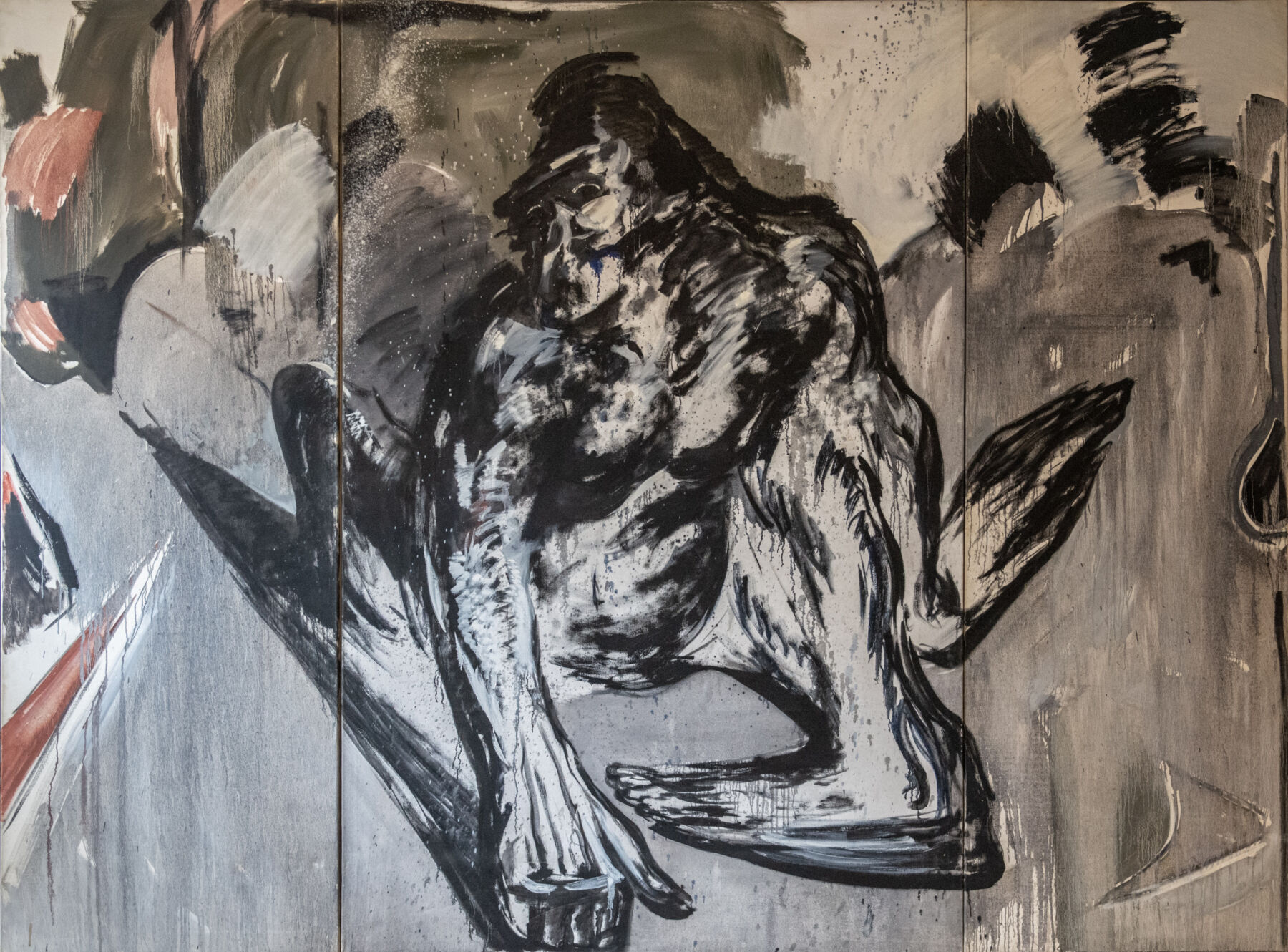 Foto av Bjørn Ransves maleri Stor ape.
