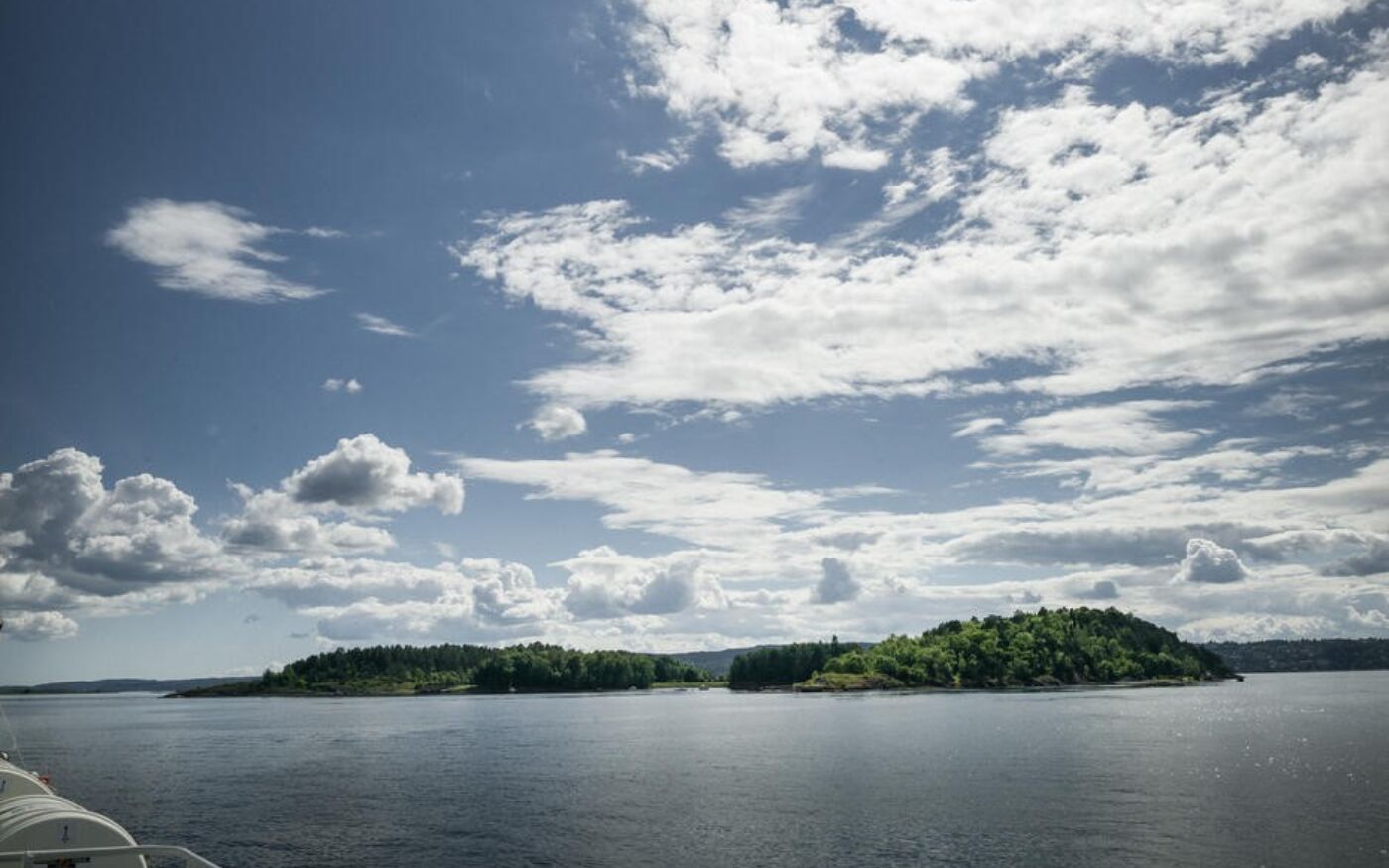 Langøyene sett fra båt. Foto