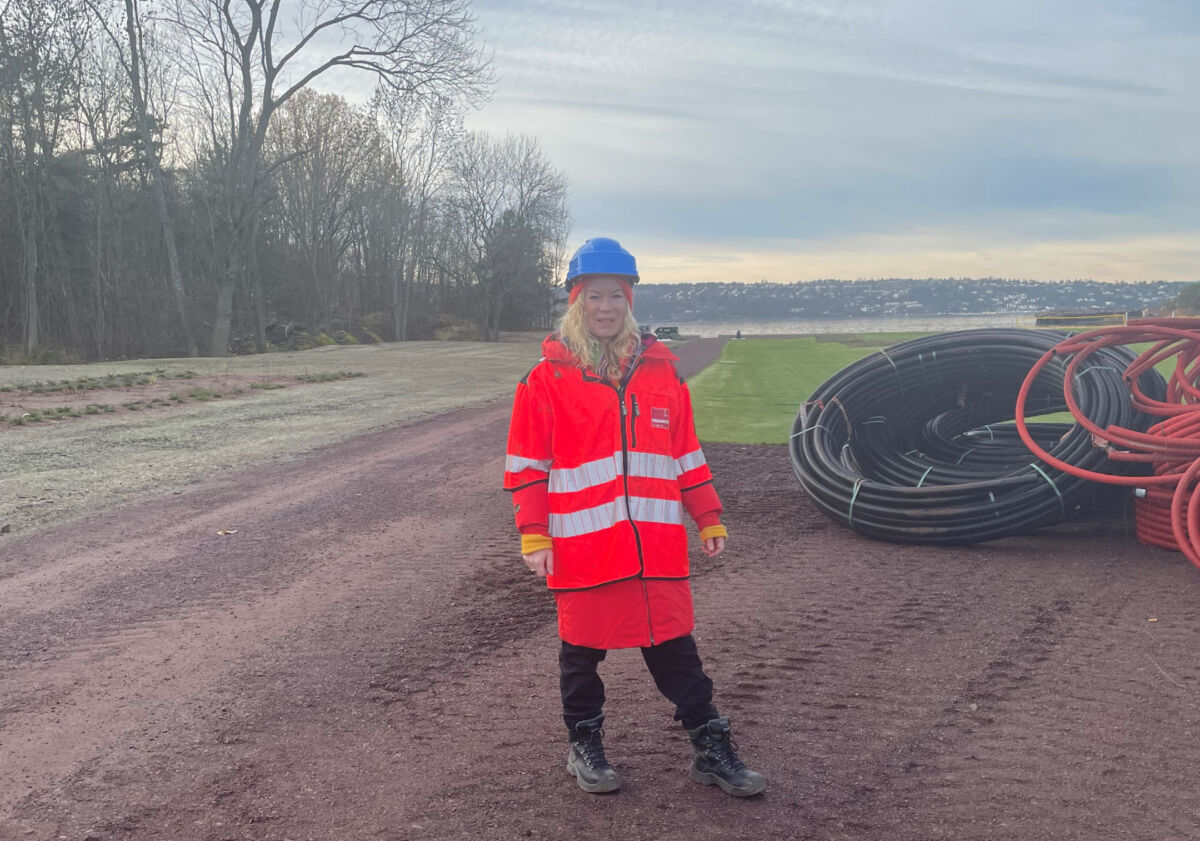 På befaring på Langøyene, Maria Sundby. Foto