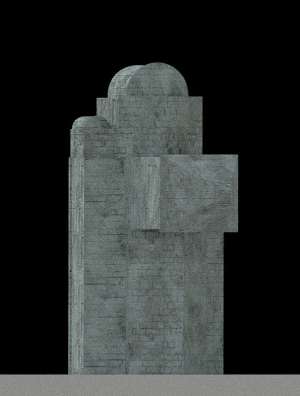 Illustrasjon av en vertikal form på svart bakgrunn. Illustrasjon