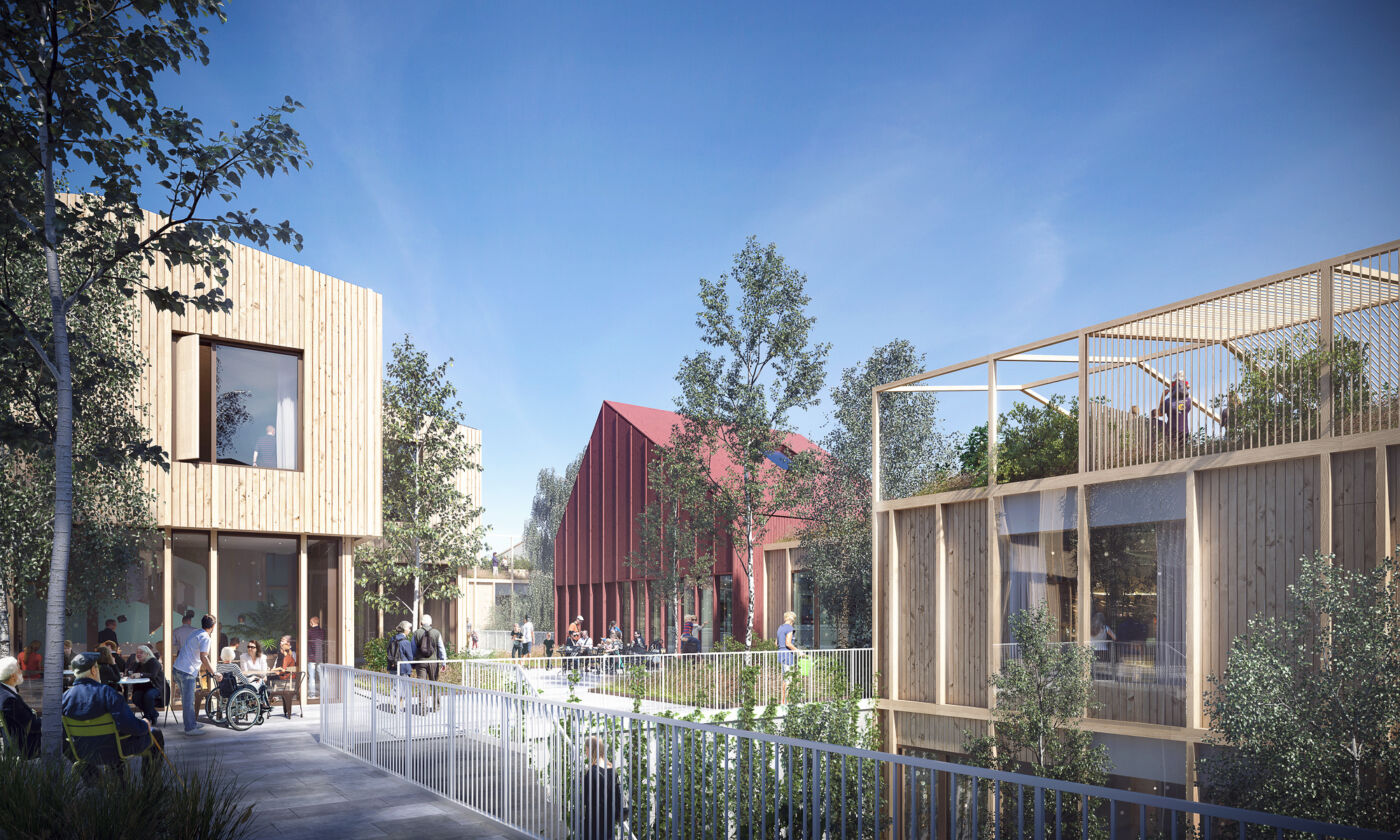 Rendering utsnitt av Furuseth hageby